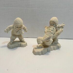 Department 56 Snowbabies "Skate with me" figurines